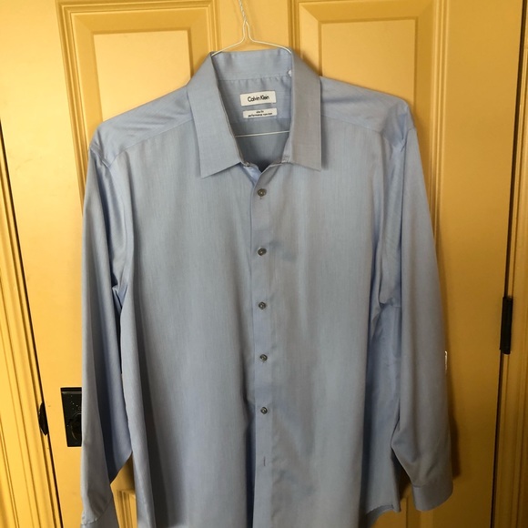 Calvin Klein Slim Fit Men’s Dress Shirt 17 1/2 - Picture 3 of 16
